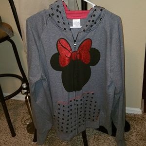 Disney Store Minnie Mouse zipper hooded jacket Lrg